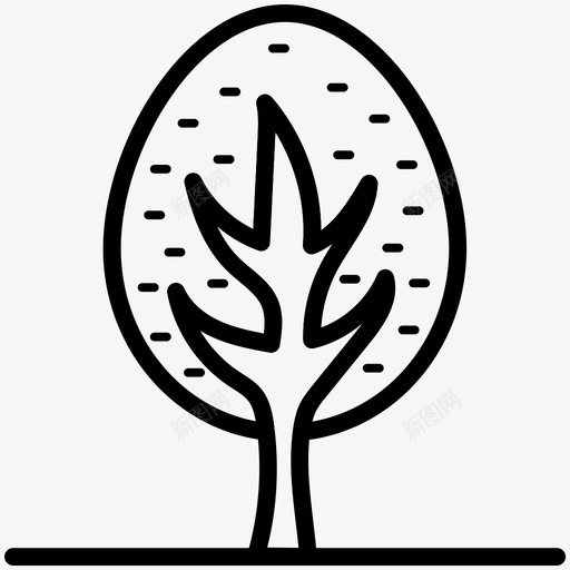 灌木树自然公园图标svg_新图网 https://ixintu.com 公园 树木插图图标 植物 灌木树 自然