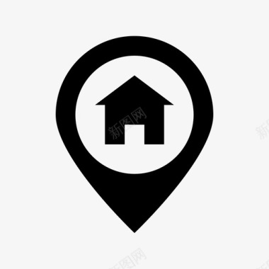 住宅位置方向gps图标图标