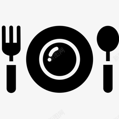 桌子设置晚餐食物图标图标