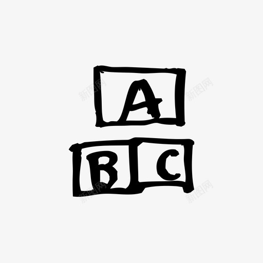 abc立方体动画的子图标svg_新图网 https://ixintu.com abc立方体 动画的子图标
