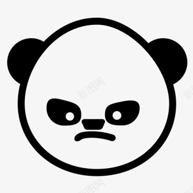 愤怒的熊猫表演片段疯狂图标图标