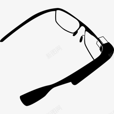 谷歌眼镜上侧视图电脑谷歌眼镜图标图标