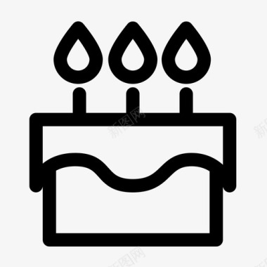 生日蛋糕甜点展示品图标图标