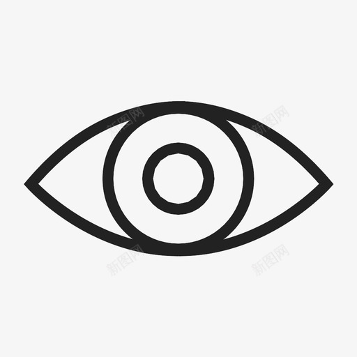 眼睛面部特征虹膜图标svg_新图网 https://ixintu.com 眼睛 瞳孔 虹膜 视力 视觉 视野 面部特征