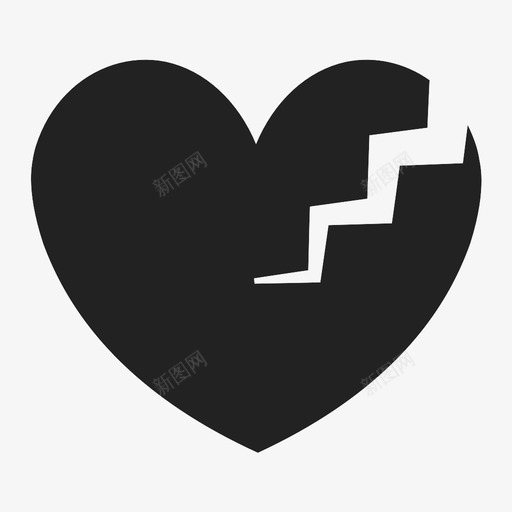 心碎悸动涌动图标svg_新图网 https://ixintu.com 心碎 悸动 振荡 无线 涌动 脉搏