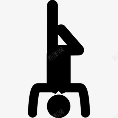 反向瑜伽姿势运动人体图标图标