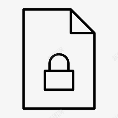 锁文件纸文件页文件图标图标