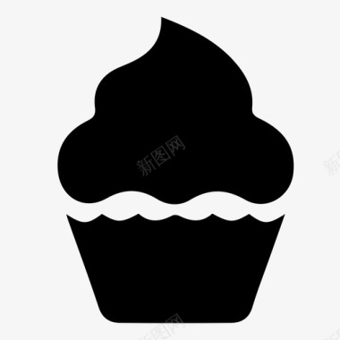 纸杯蛋糕美食偶像图标图标