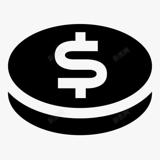 美元硬币银行货币图标svg_新图网 https://ixintu.com 支付 权力 美元硬币 融资 货币 银行