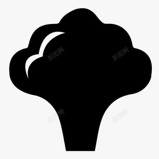西兰花美食偶像图标svg_新图网 https://ixintu.com 美食偶像 西兰花