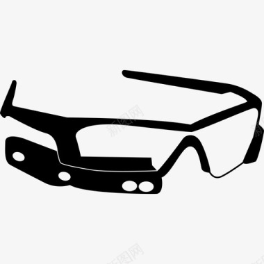 谷歌眼镜正面视图变型电脑谷歌眼镜图标图标