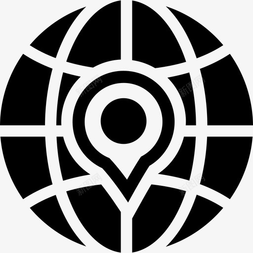 带占位符的地球网格符号界面地球图标svg_新图网 https://ixintu.com 地球图标 带占位符的地球网格符号 界面