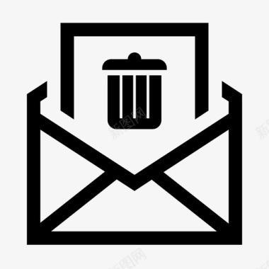 删除电子邮件垃圾箱软件图标图标