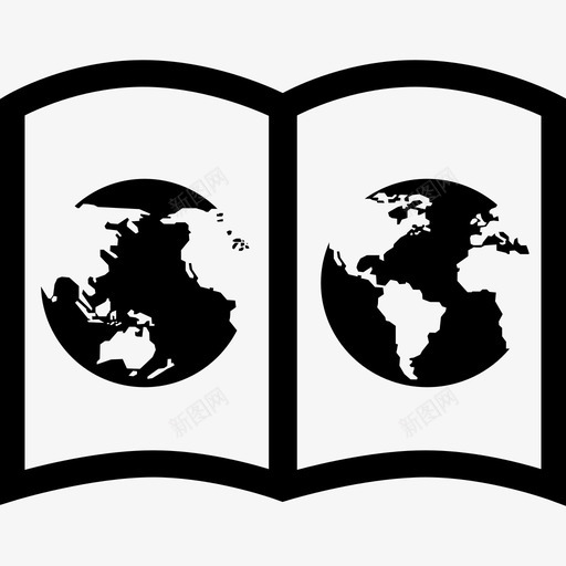 书页上的地球符号教育地球图标svg_新图网 https://ixintu.com 书页上的地球符号 地球图标 教育