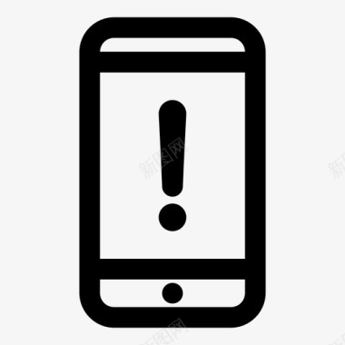 警告电话智能手机屏幕图标图标