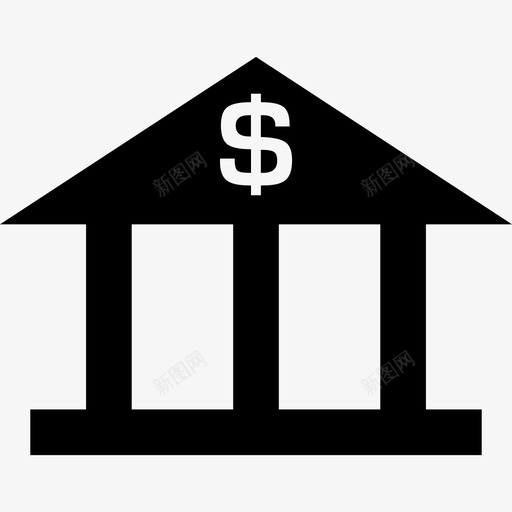 银行有美元符号符号钱包1图标svg_新图网 https://ixintu.com 符号 钱包1 银行有美元符号