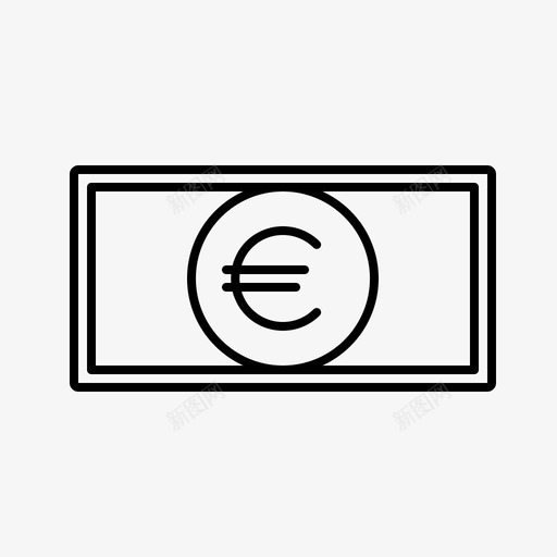 欧元钞票商业图标svg_新图网 https://ixintu.com 商业 欧元 财富 货币 贸易 金融图标 钞票