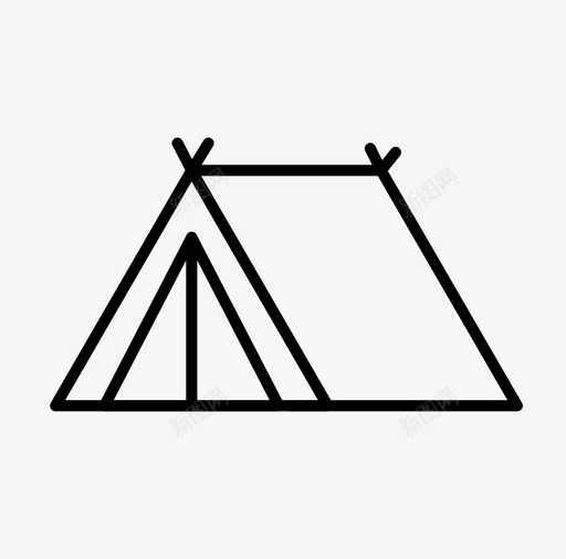 帐篷营地野营图标svg_新图网 https://ixintu.com 帆布 帐篷 户外 睡眠 童子军 营地 野营