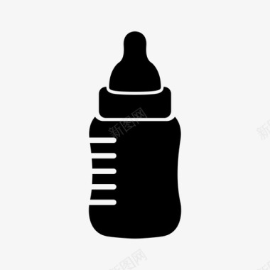 婴儿奶瓶杯子饮料图标图标
