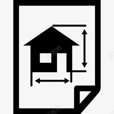房子黑板画在纸上画房子建筑物建筑行业图标图标