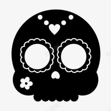 糖骷髅死亡日装饰图标图标