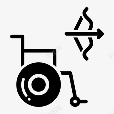 残奥会象征占有轮椅图标图标