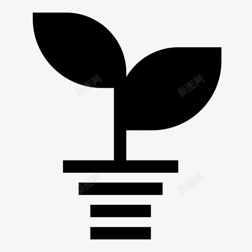 植物芽盆栽图标svg_新图网 https://ixintu.com 叶子 土壤中的植物 植物 植物花瓶 生命 生长 盆栽 自然 花 芽