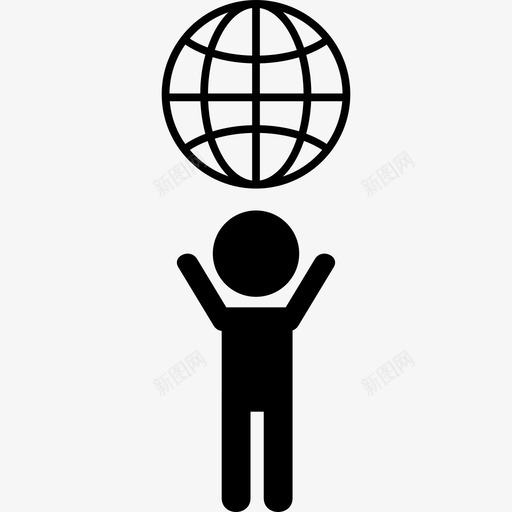 地球网格男孩的轮廓界面地球图标svg_新图网 https://ixintu.com 地球图标 地球网格男孩的轮廓 界面