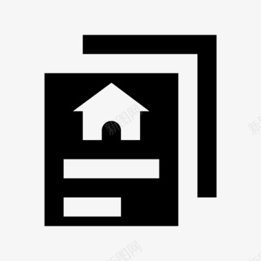 房屋契约房地产文件房地产图标图标