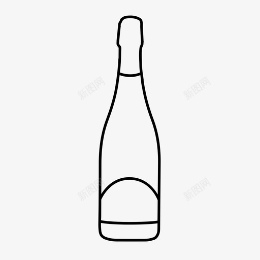 香槟庆祝饮料葡萄酒图标svg_新图网 https://ixintu.com 奢侈品 干杯 庆祝饮料 弗朗西亚科塔 祝贺 葡萄酒 起泡 软木塞 香槟