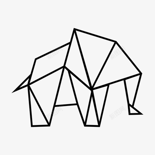 大象艺术大胆图标svg_新图网 https://ixintu.com 不 出售 大胆 大象 折纸 持有 日本 艺术 黄金