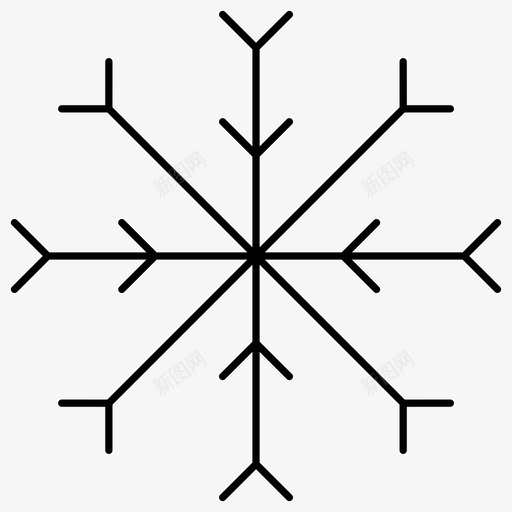 雪花1冷图标svg_新图网 https://ixintu.com 1 冰 冷 雪花 霜