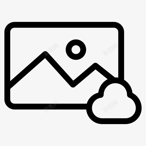 云图像上传存储图标svg_新图网 https://ixintu.com dropbox 上传 云图像 云计算 图库 在线数据 存储 摄影 显示 照片 界面 网络照片