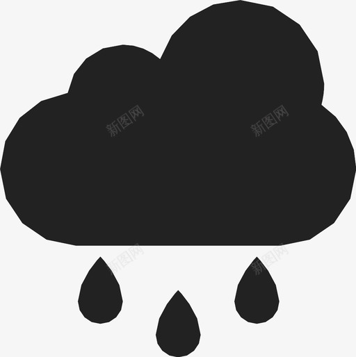 雨天气风暴图标svg_新图网 https://ixintu.com 冰雹 多云 天气 天气预报 降水 雨 雨滴 预报 风暴