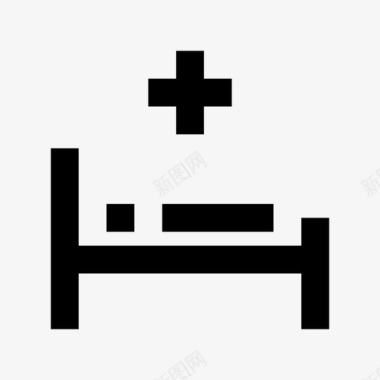 病床医疗保健材料图标图标
