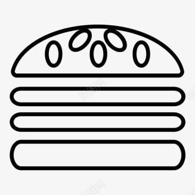 汉堡行层图标图标