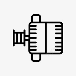 电力生产交流发电机1汽车图标高清图片