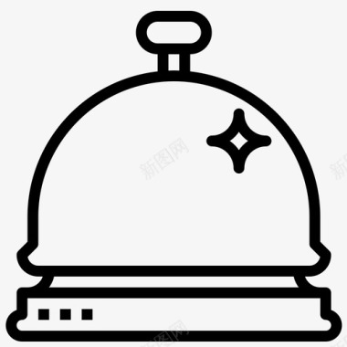 服务铃铃声餐厅图标图标