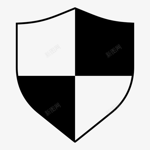 盾安全防护图标svg_新图网 https://ixintu.com 图案 安全 手持 方格 盔甲 盾 盾徽 防护 骑士