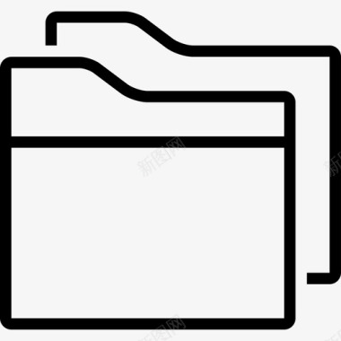两个文件夹文件有组织的图标图标