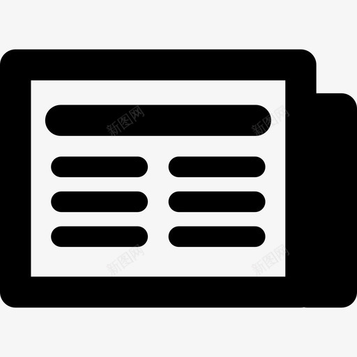 新闻界面符号universalicons图标svg_新图网 https://ixintu.com universalicons 新闻界面符号