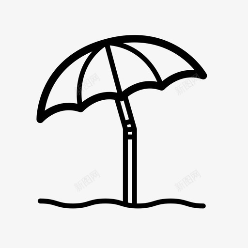 沙滩伞夏日放松图标svg_新图网 https://ixintu.com 乐于助人 假日 夏日 夏日的偶像 多彩 必需品 放松 明亮 沙滩伞