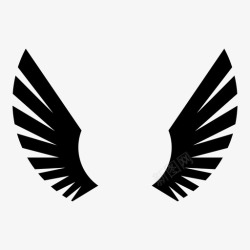 天使徽章素材翅膀天使鸟图标高清图片