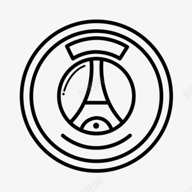 巴黎圣日耳曼足球俱乐部徽章冠军图标图标