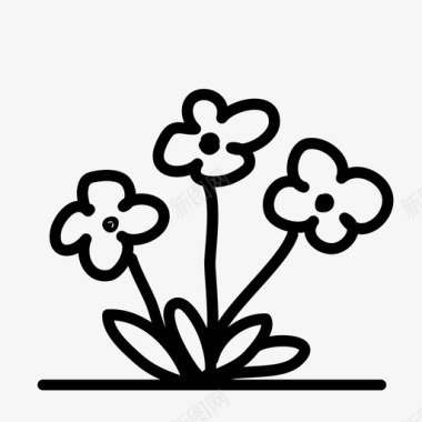 玫瑰花花园图标图标