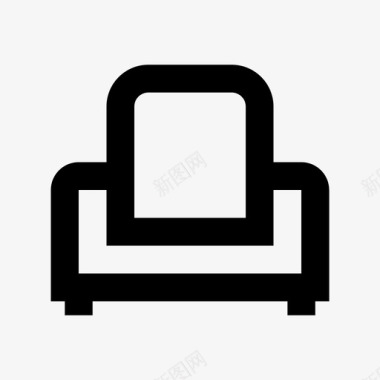 沙发潮汐长椅图标图标