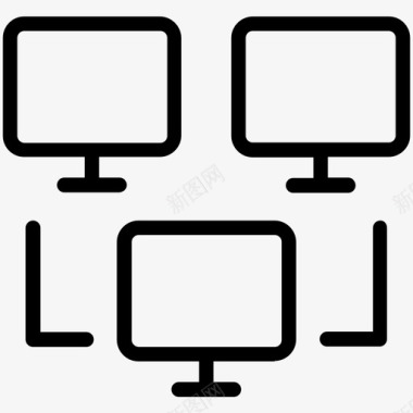 连接共享服务器屏幕图标图标