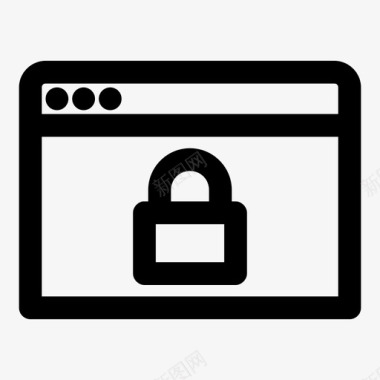 锁定web浏览器安全浏览器加密站点图标图标
