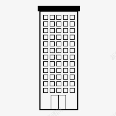 建筑结构摩天大楼图标图标