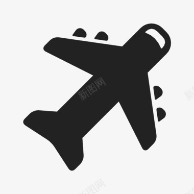 飞机旅行者展品图标图标
